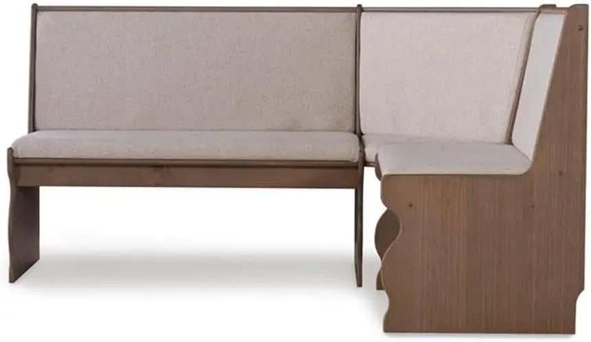 XMSJ Patio Conversation 3 Piece Nook Set With Upholstered Bench