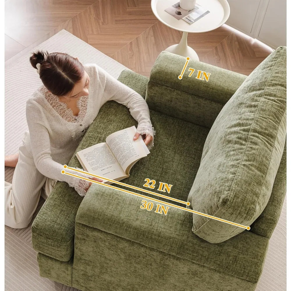 Angduo Accent Chair Upholstered Mid Century Armchair