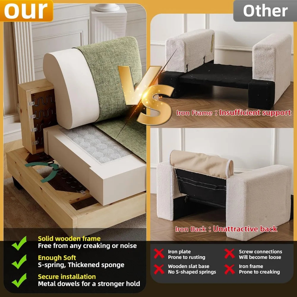 Angduo Accent Chair Upholstered Mid Century Armchair