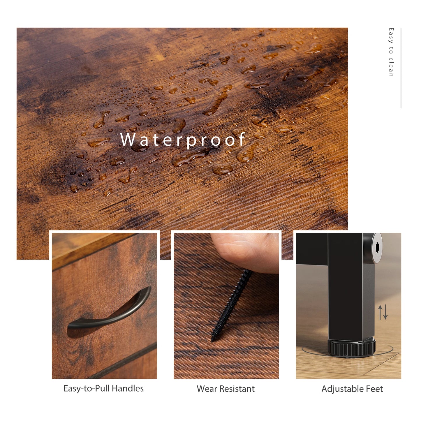 JHK Dresser With 9 Fabric Storage Drawers