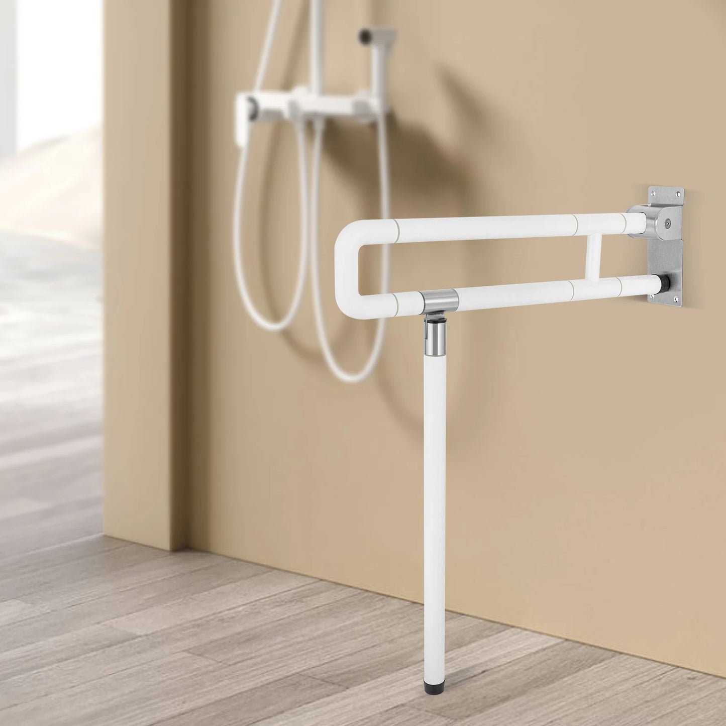 Hign-concerned Foldable Toilet Handle Grab Bar Wall Mount