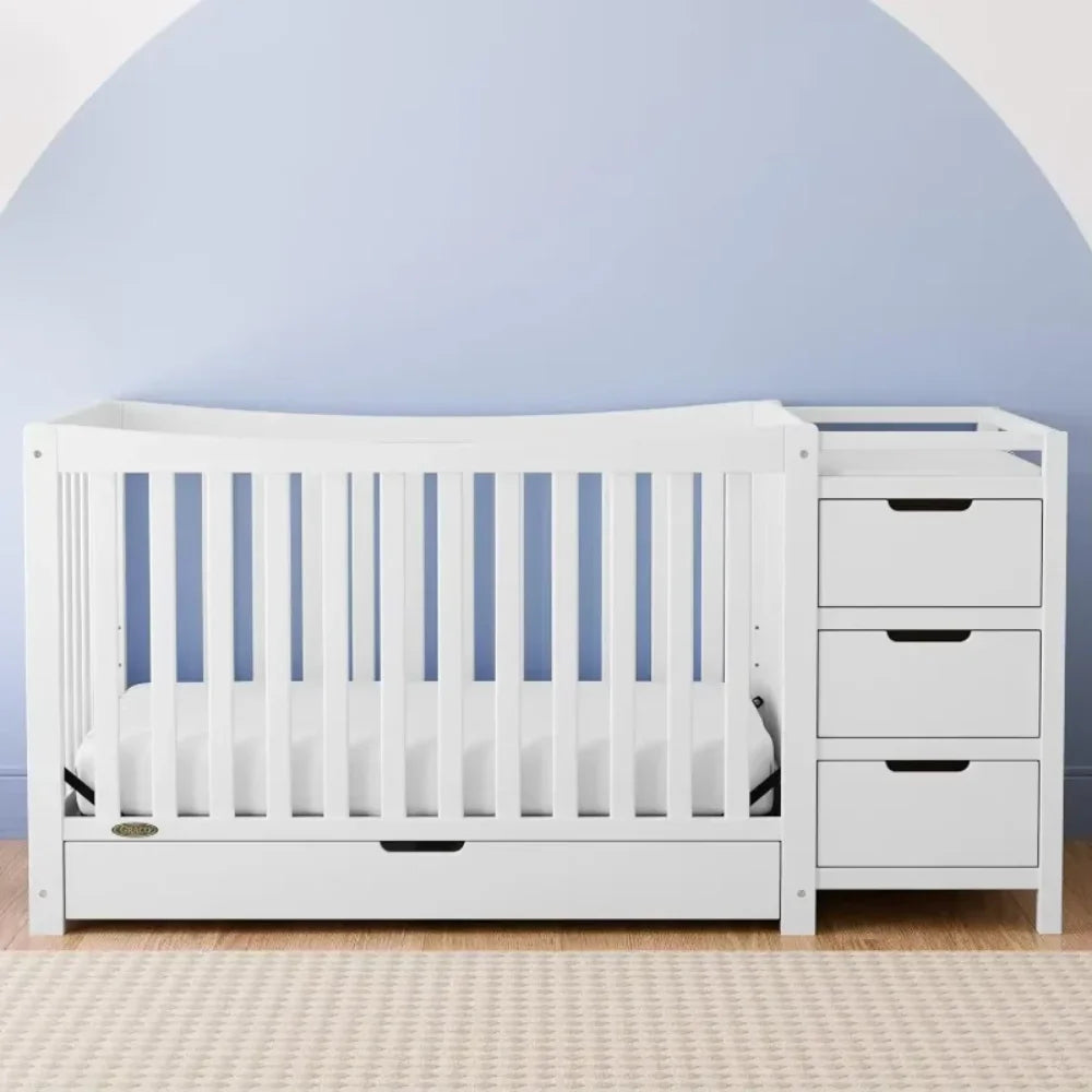 Graco Remi 4-In-1 Convertible Crib And Changer With Drawer