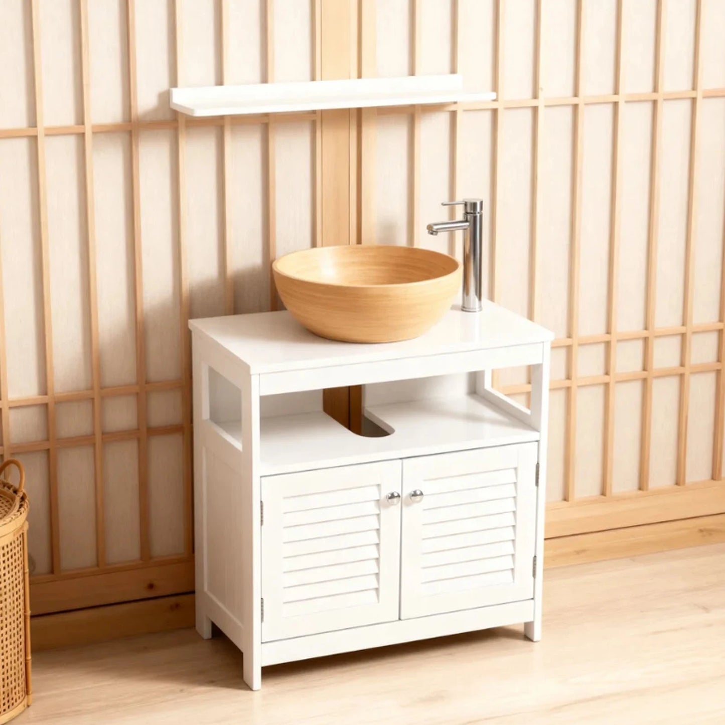 Under Sink Storage Cabinet With Two Doors For Bathroom Vanity