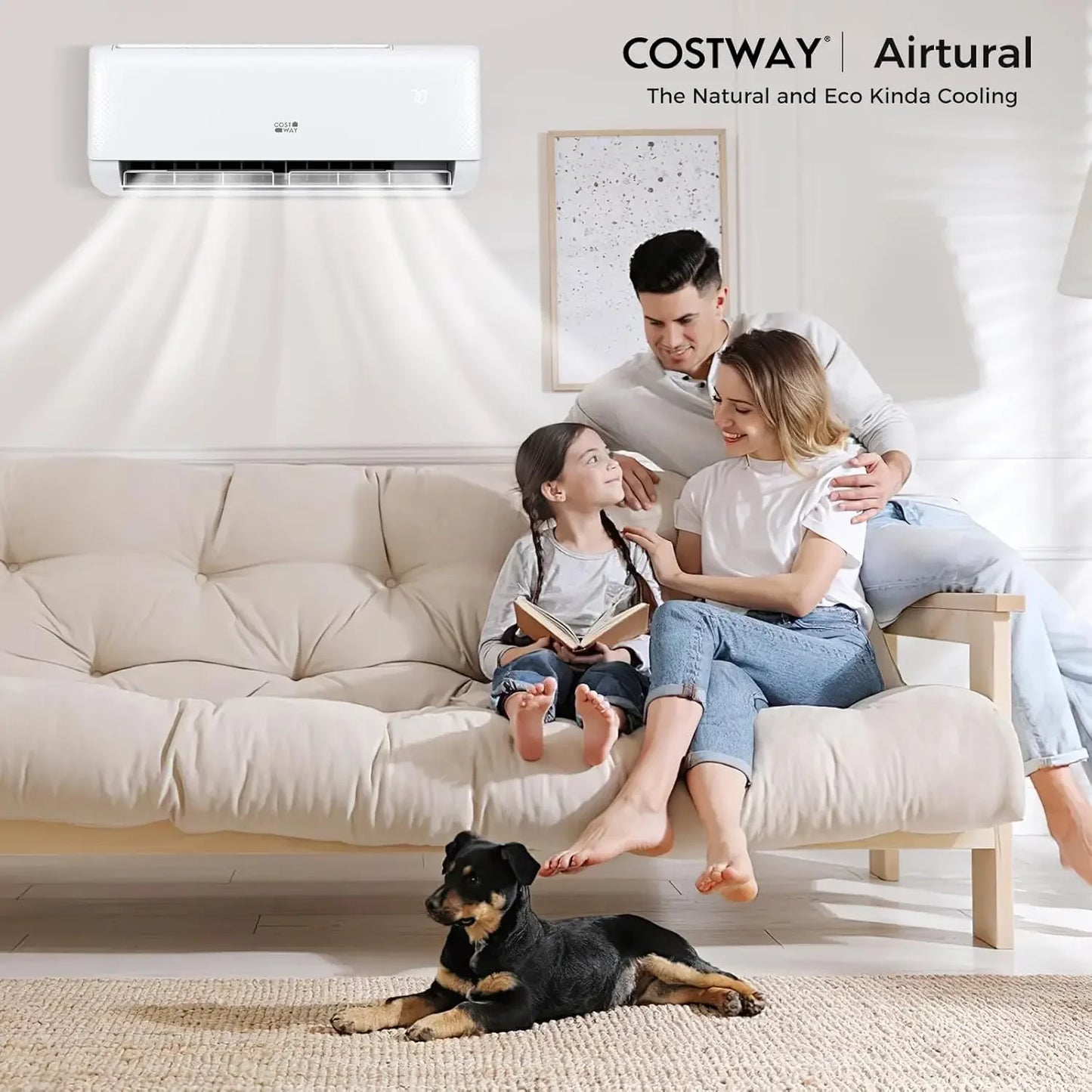 12,000 BTU Mini Split Air Conditioner, with Heat Pump, Energy Star, 21 SEER2 Inverter, 24H Timer, Auto Clean