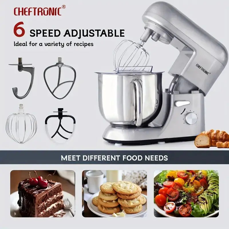 Cheftronic 6 Speed Stand Mixer With Stainless Steel Bowl