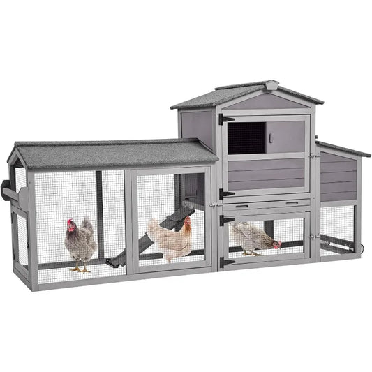 Mobile Chicken Coop With Wheels Outdoor Hen House Poultry Cage
