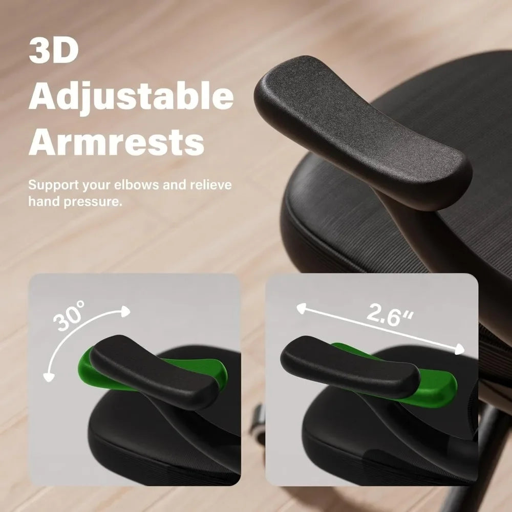 XMSJ Ergonomic Mesh Back Desk Chair With Adjustable Lumbar Support