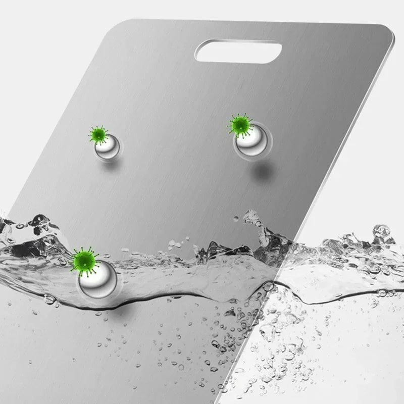 Stainless Steel Cutting Board Antibacterial Mildew Proof Dual Sided Portable