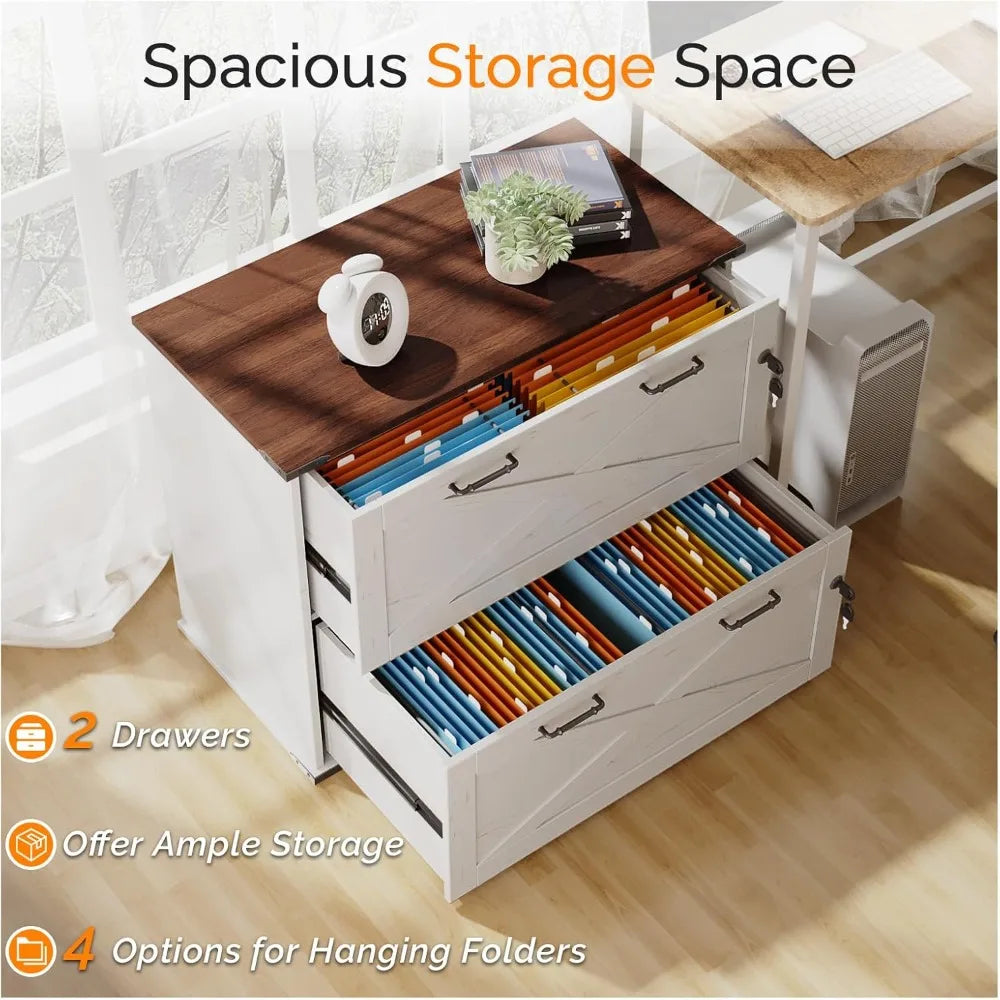 Angie's Home Store Two Drawer File Cabinet With Lock