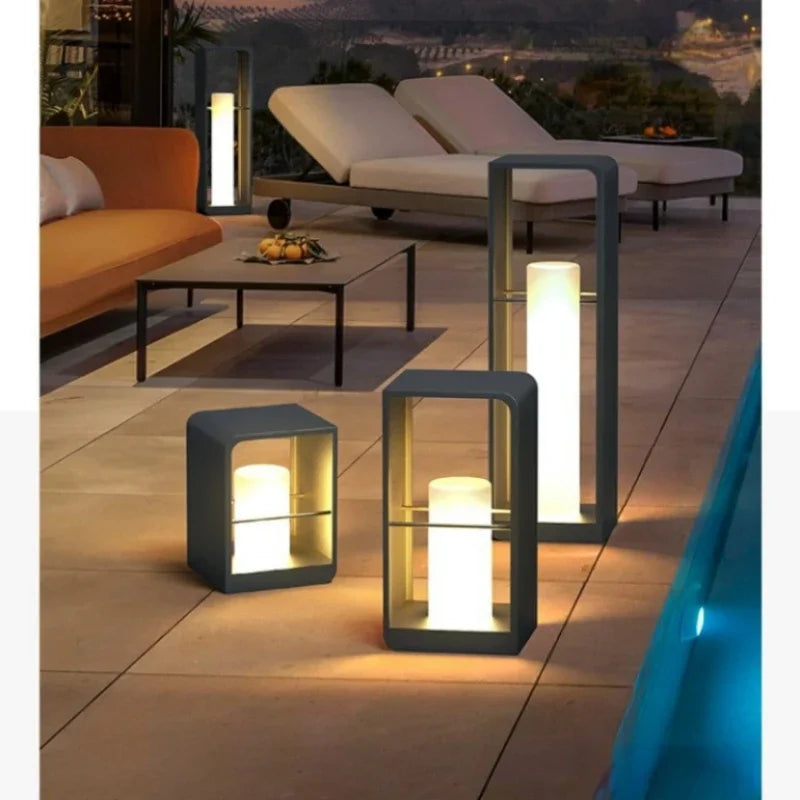 Outdoor Solar LED Floor Lamps for Garden Courtyard Lighting