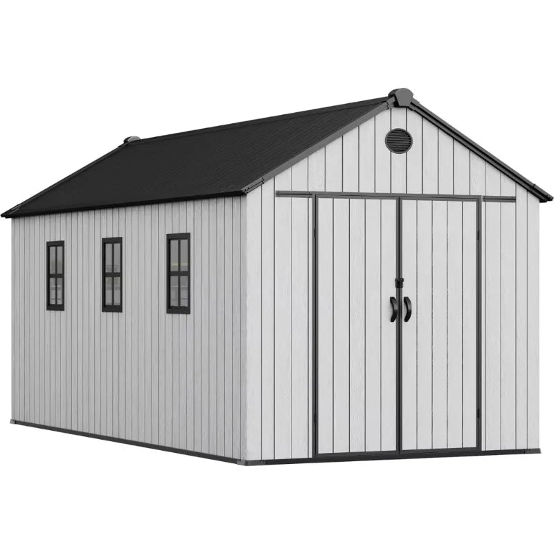 XMSJ Waterproof Outdoor Storage Shed With Floor And Lockable Doors