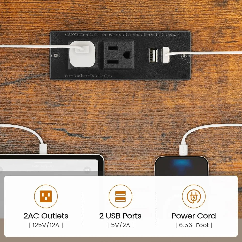 L Shaped Desk With FiveFabricDrawers And Hutch FreestandingPowderCoatedMetalFrame Storage