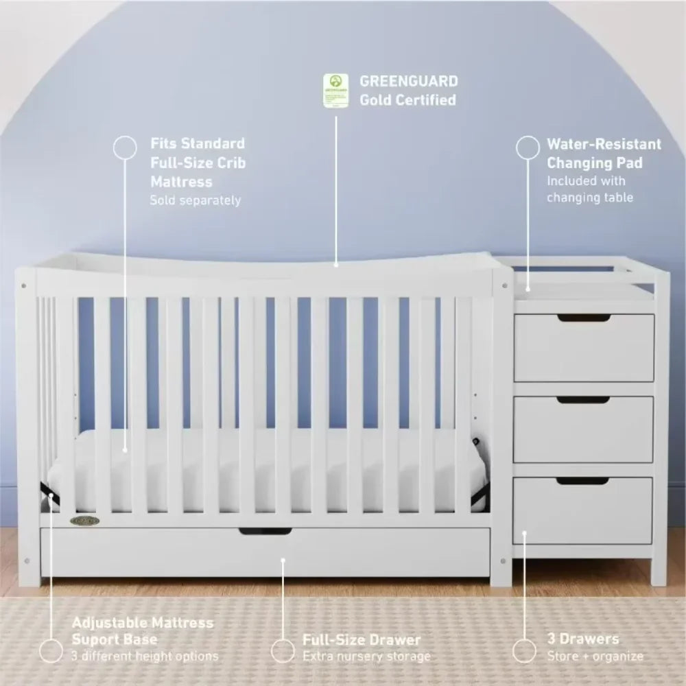 Graco Remi 4-In-1 Convertible Crib And Changer With Drawer