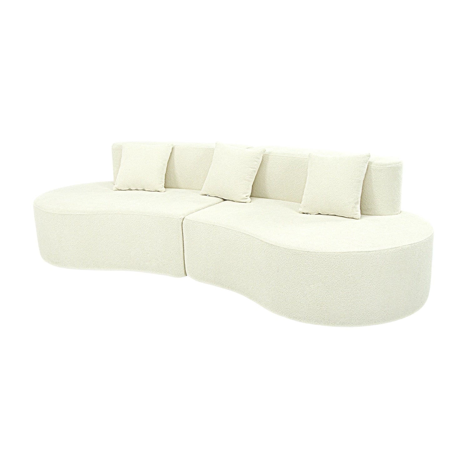 US Modern Curved Four Seat Modular Sectional Half Moon Sofa