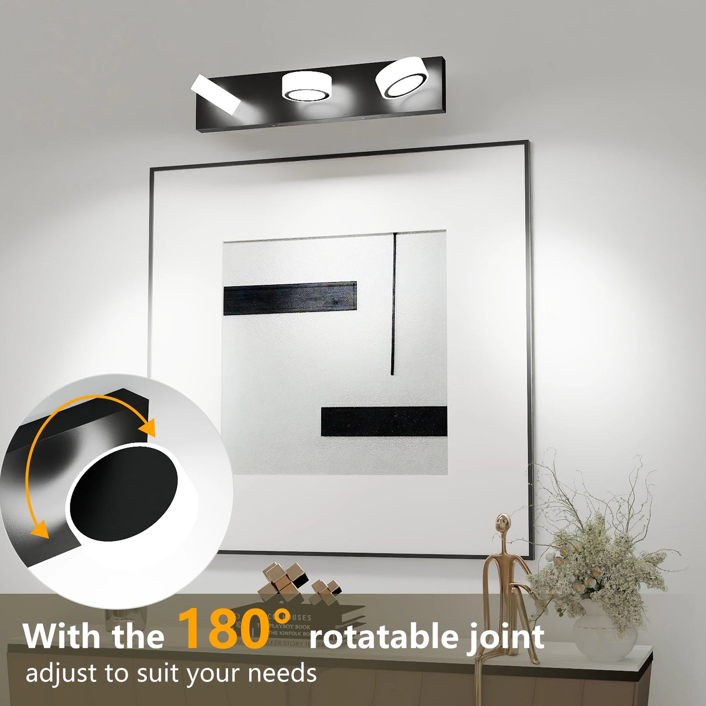 ARLGSITE LED Modern Vanity Lights 3 Light Fixture For Bathroom