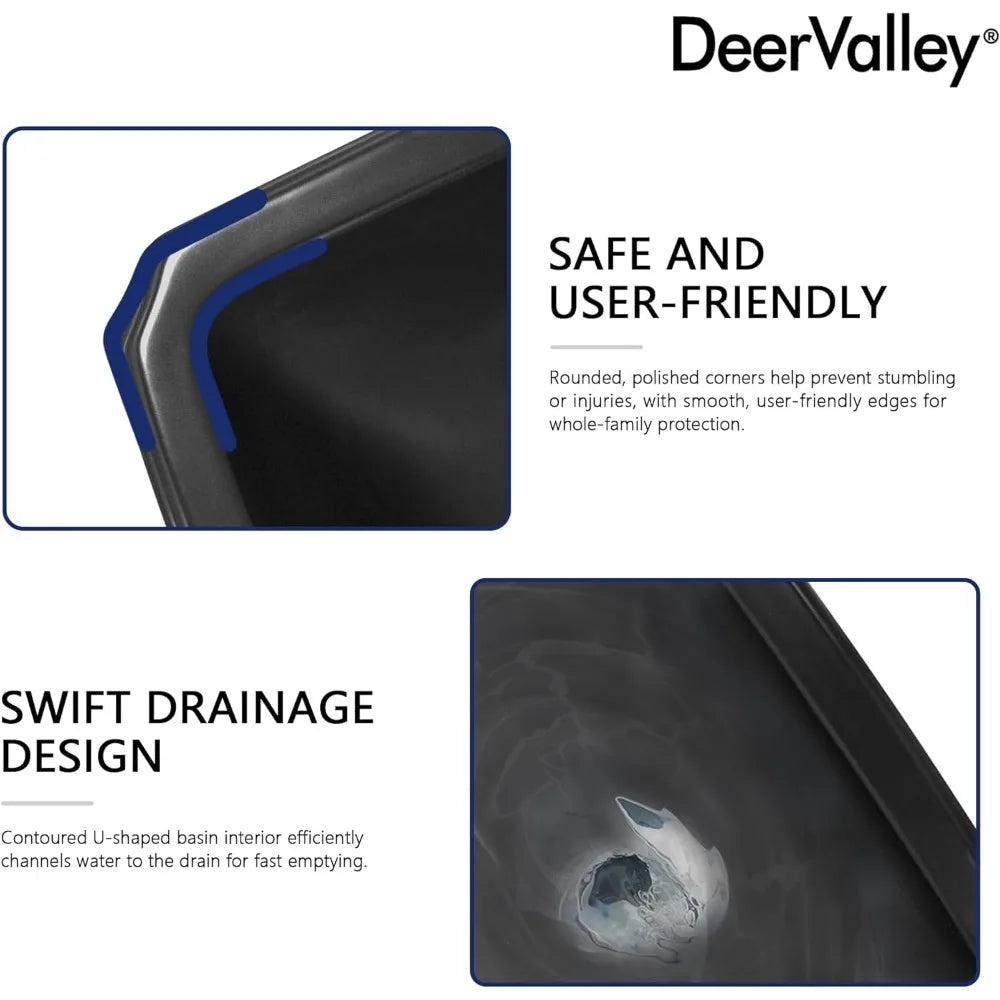 Angie's Home Store Ceramic Pedestal Sink With Overflow And Three Faucet Holes