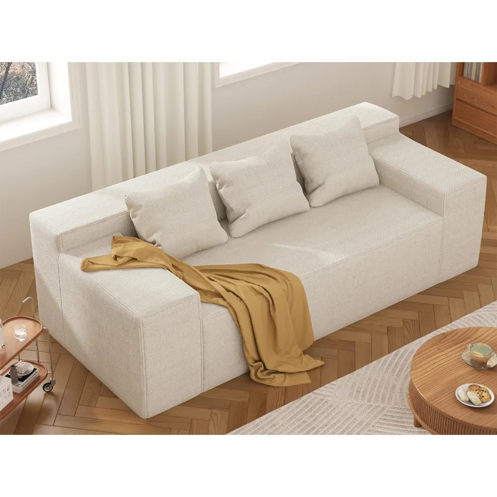 Modular Sectional Sofa Corduroy With Movable Cushions