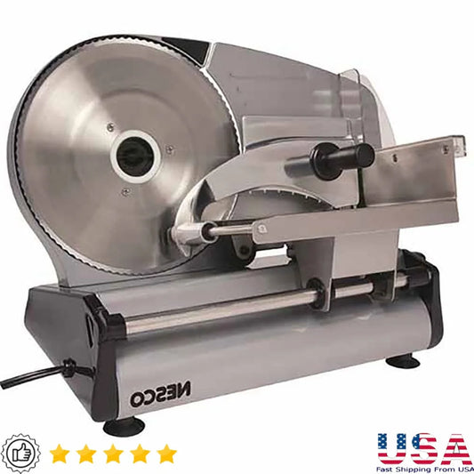 XMSJ 180W Food Slicer With Adjustable Stainless Steel Serrated Blade