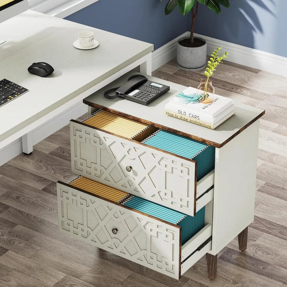 2 Drawer Lateral File Cabinet For Office Filing A4 Letter Legal