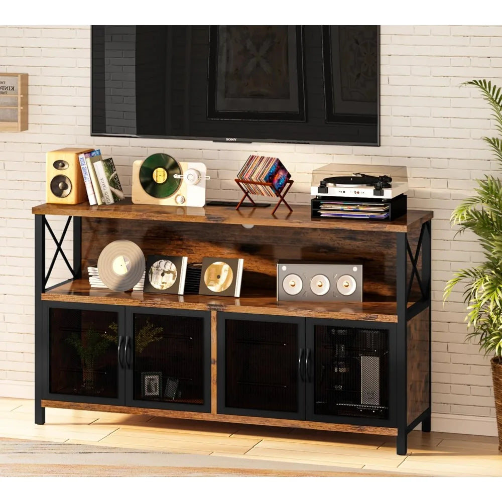 Angie's Home Store Retro Sideboard With USB Port Power Outlet