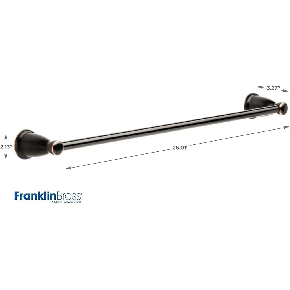 Dutrieux 3-Piece Bathroom Set Towel Bar Toilet Paper Holder Ring