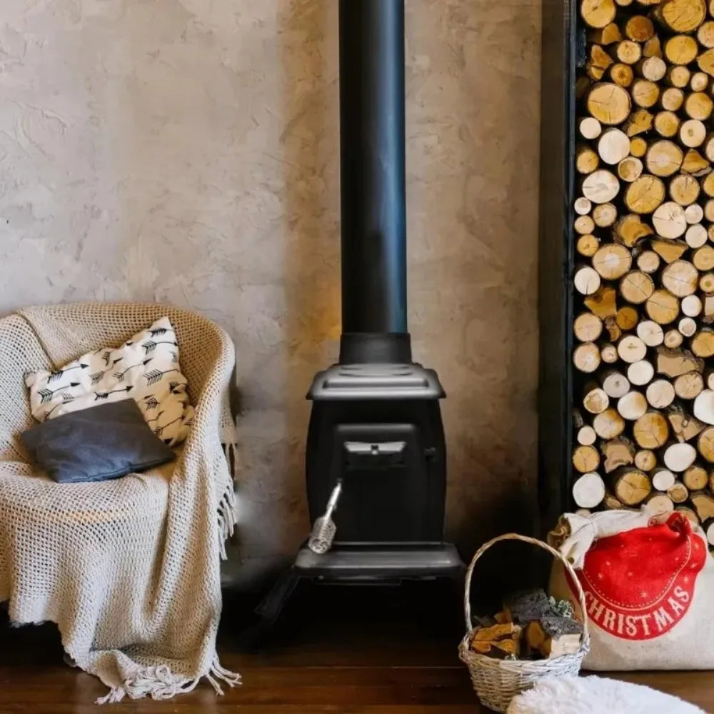 Cast Iron Wood Stove With Cool Touch Handle 54000 BTU