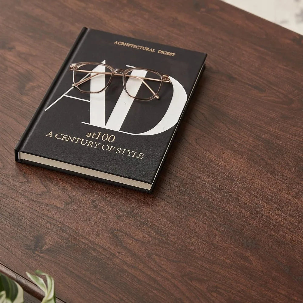 HUANZHUANG Farmhouse Coffee Table For Living Room With Open Storage