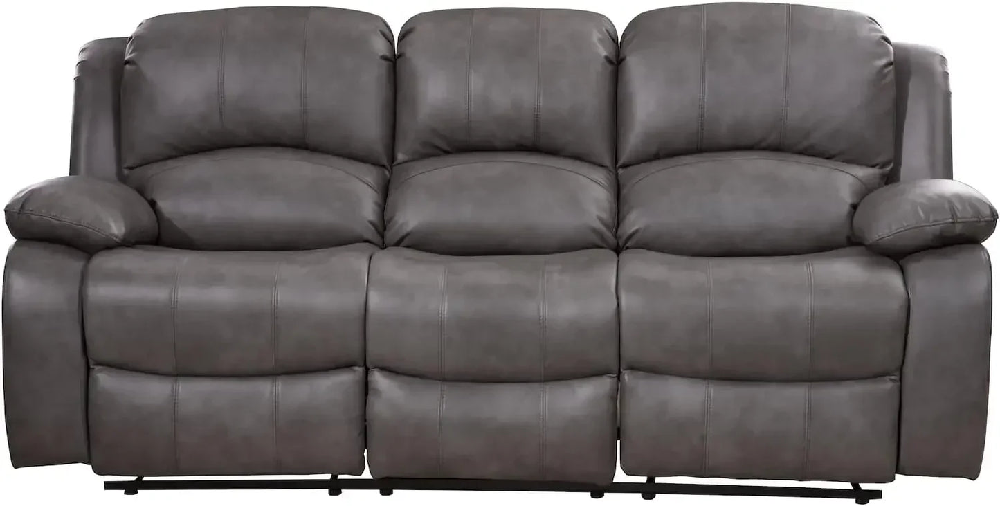 2PC Leather Air Reclining Sofa Loveseat Set 8018 For Home