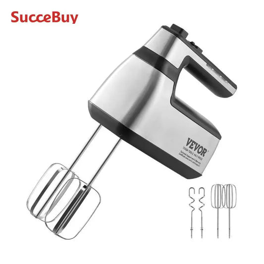 VEVOR Cordless Electric Hand Mixer Five Gear Speed 1100 RPM