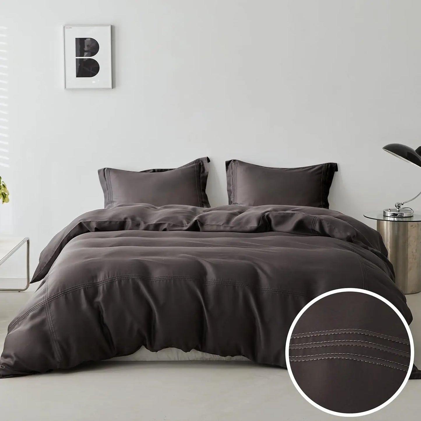 Simple And Opulence Eucalyptus Lyocell Duvet Cover Set