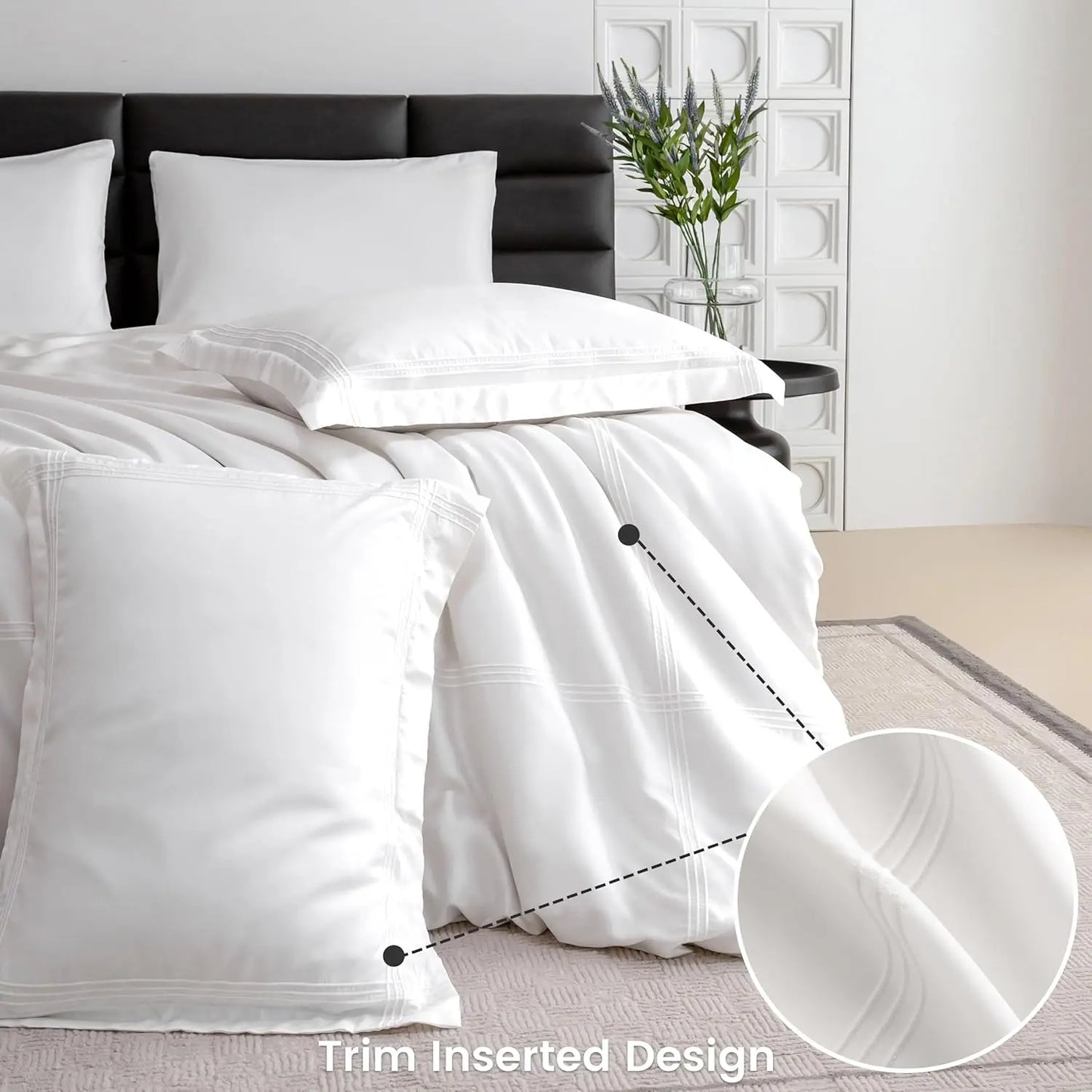 Simple And Opulence Eucalyptus Lyocell Duvet Cover Set
