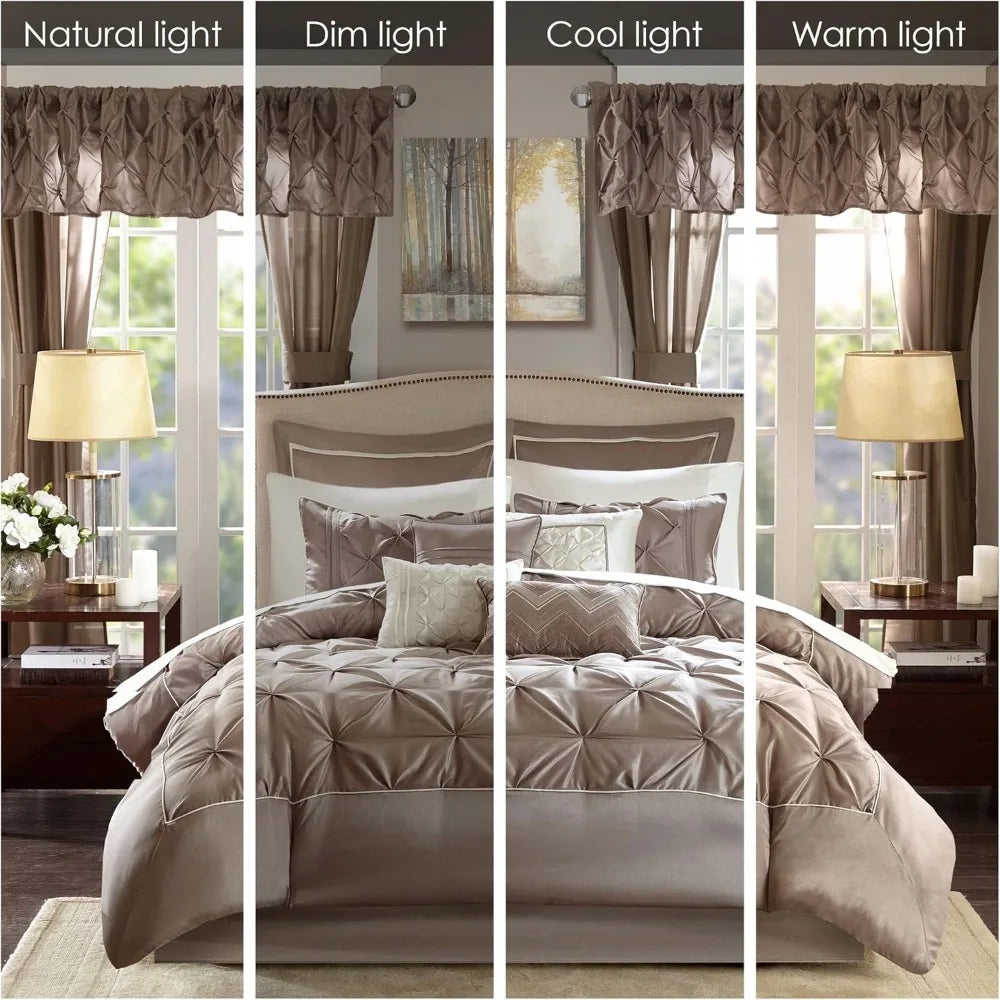 Room In A Bag Faux Silk Comforter Set Luxe Tufting