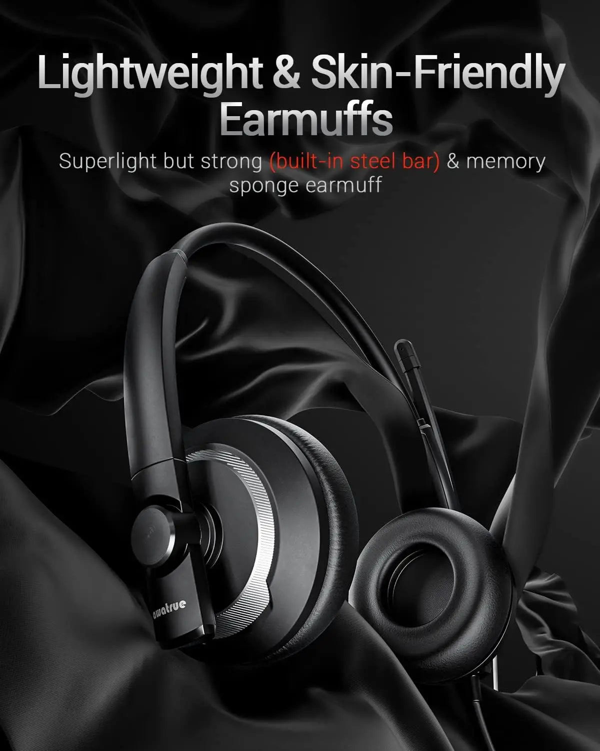 BINNUNE EH05 Wired USB Headset With Noise Cancelling Microphone