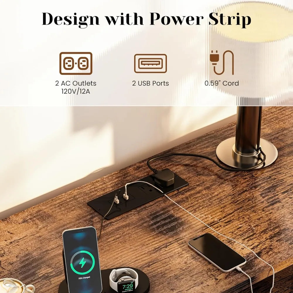 Angie's Home Store Retro Sideboard With USB Port Power Outlet