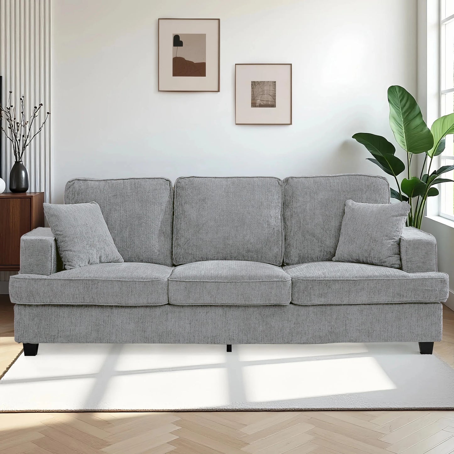 Cloud Chenile Sofa For Living Room Modern 3 Seater