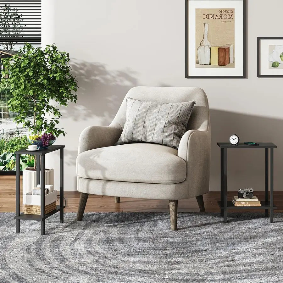 XMSJ Set of 2 End Tables for Living Room