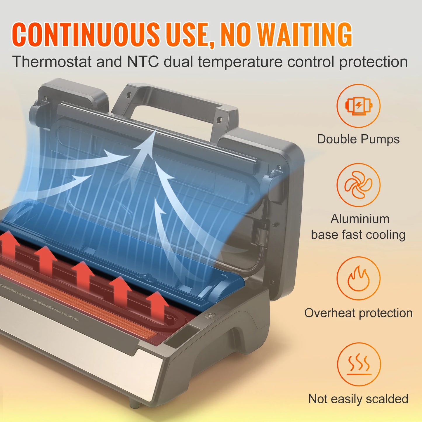 SucceBuy Vacuum Sealer Machine 130W Free Bags Included