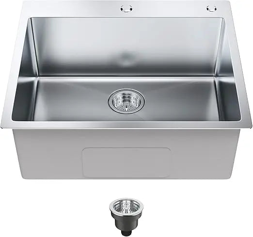 304 Stainless Steel Drop In Kitchen Sink Top Mount Bowl