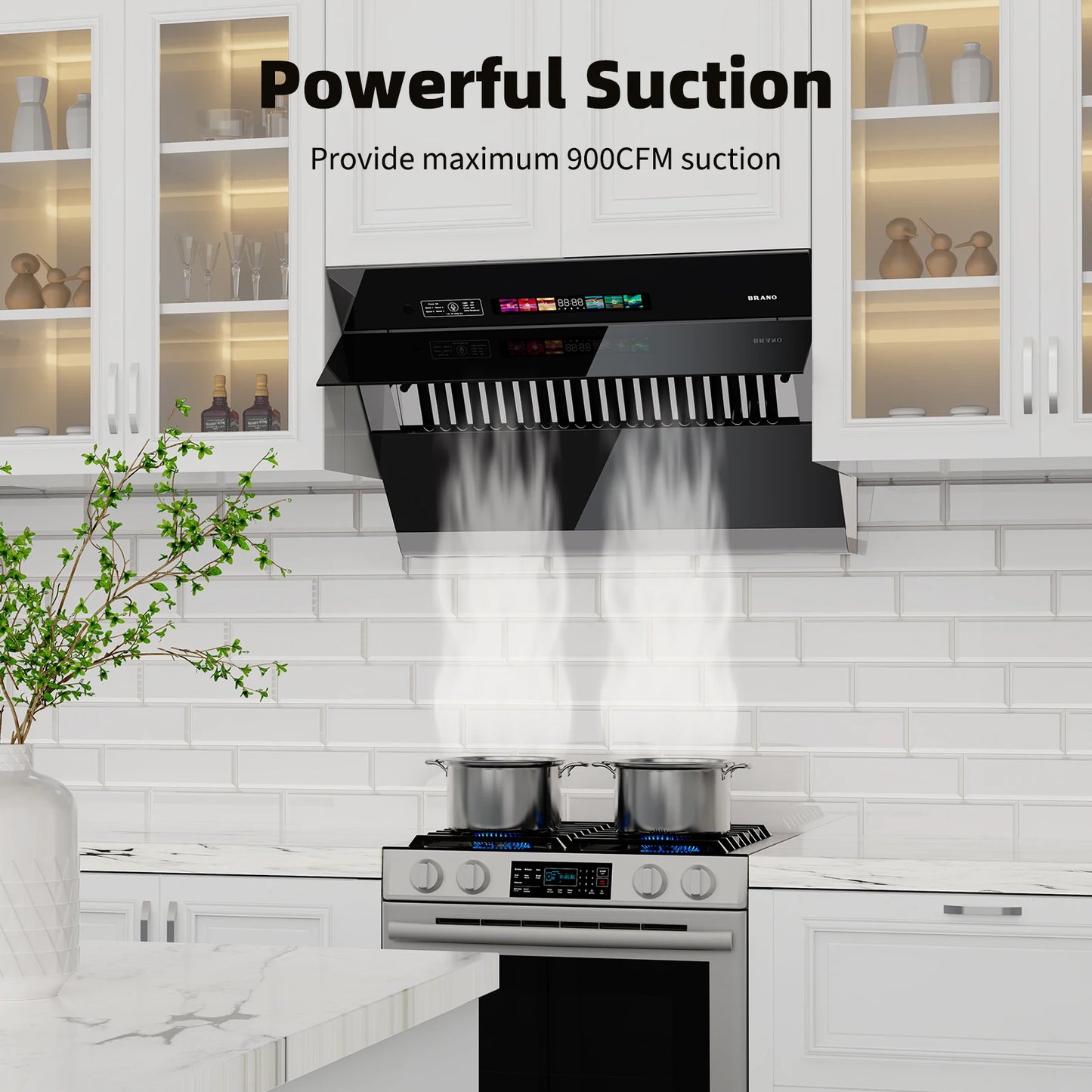 Brano Range Hood 900 CFM Side Draft With Voice Control