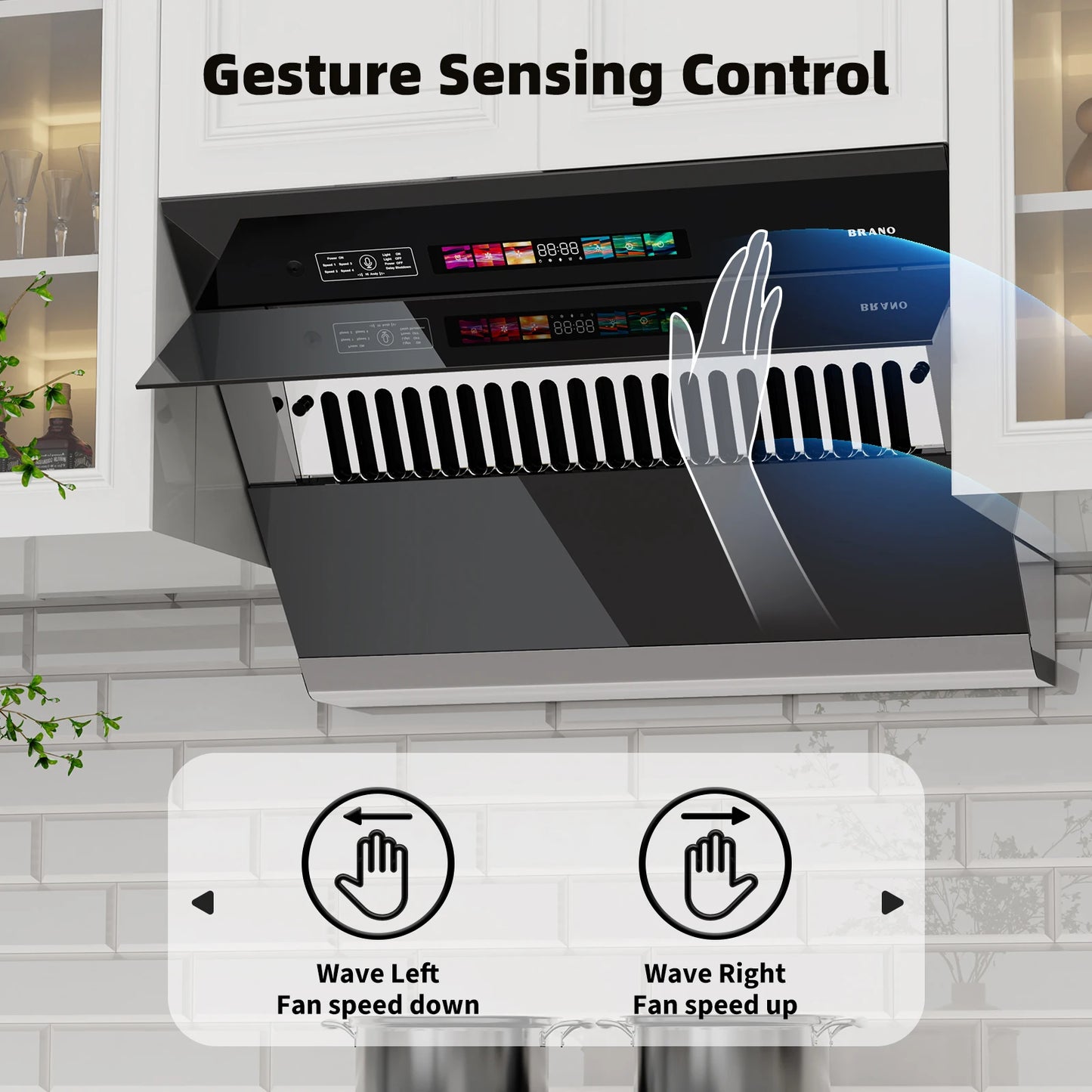 Brano Range Hood 900 CFM Side Draft With Voice Control