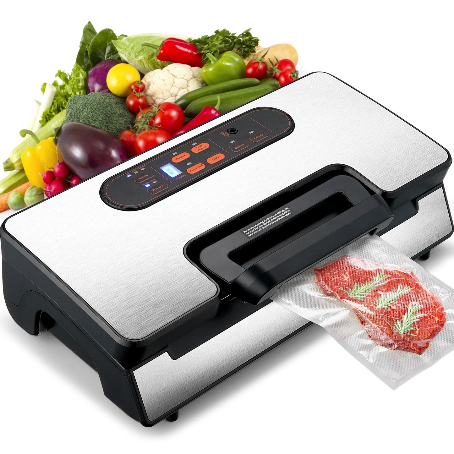SucceBuy Vacuum Sealer Machine 90Kpa 130W With Free Vacuum Bags